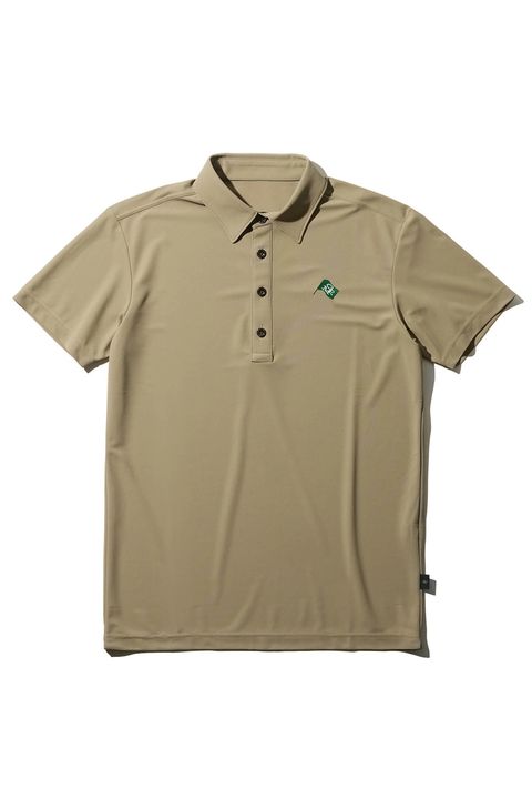 【26SS】 MICRO KANOKO COOL POLO / マイクロカノコ素材 バックロゴプリント ポロシャツ (ベージュ)