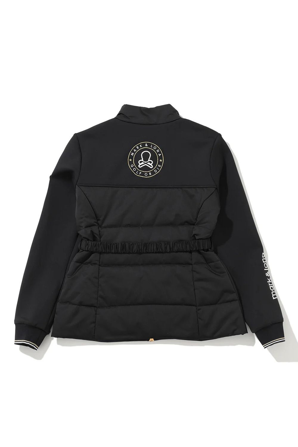 【2025AW】【レディース】 ARVEL HYBRID INSULATED JACKET / ブランドロゴ ウエストベルト付き ハイブリッドパデッドジャケット (ブラック)