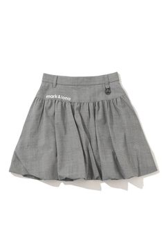 【2025AW】【レディース】 LUMINOUS GLEN BALLOON SKIRT / グレンチェック バルーンスカート (インナーパンツ付き) (グレー)
