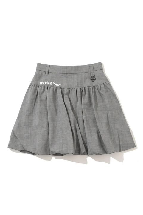 【2025AW】【レディース】 LUMINOUS GLEN BALLOON SKIRT / グレンチェック バルーンスカート (インナーパンツ付き) (グレー)