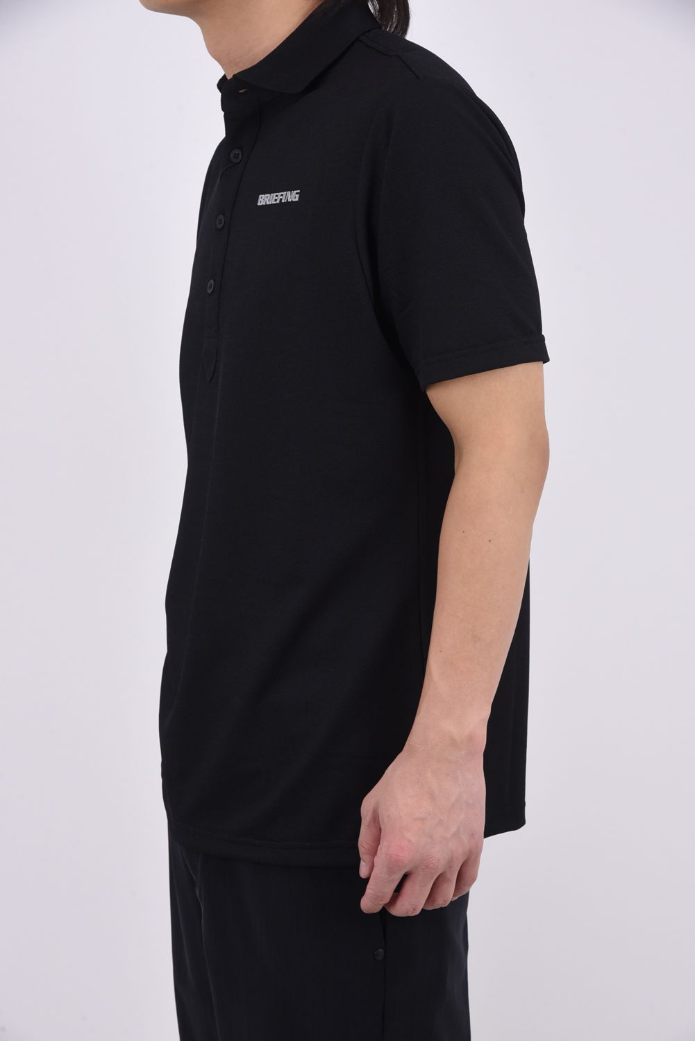 【26SS】 MEN'S LINEN-T WC SHIRT / リネンタッチ ワイドカラーポロシャツ (ブラック)