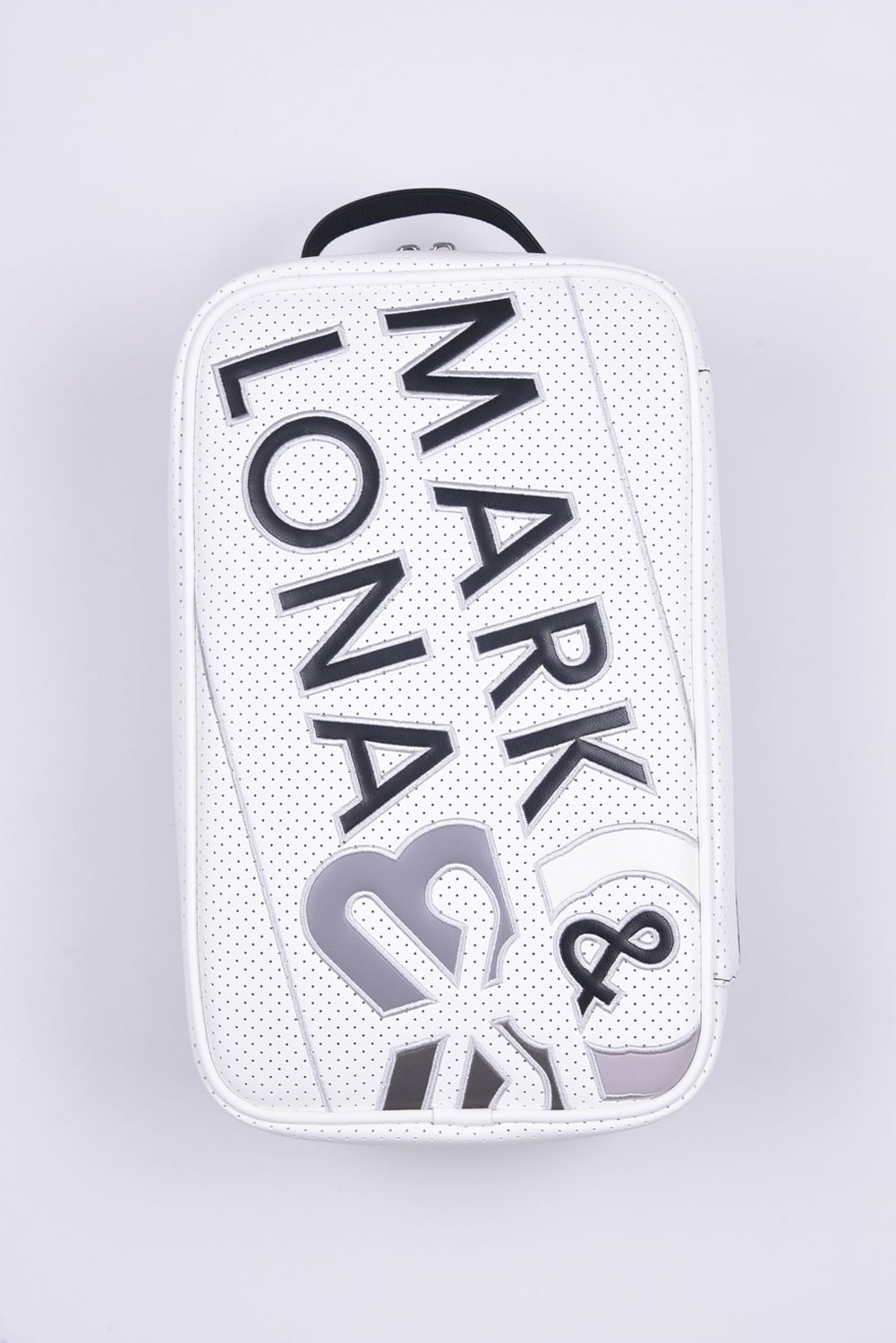 【26SS】 ML DUAL-TONE SHOE BAG / バイカラー ロゴパッチワーク シューズバッグ (ブラック)