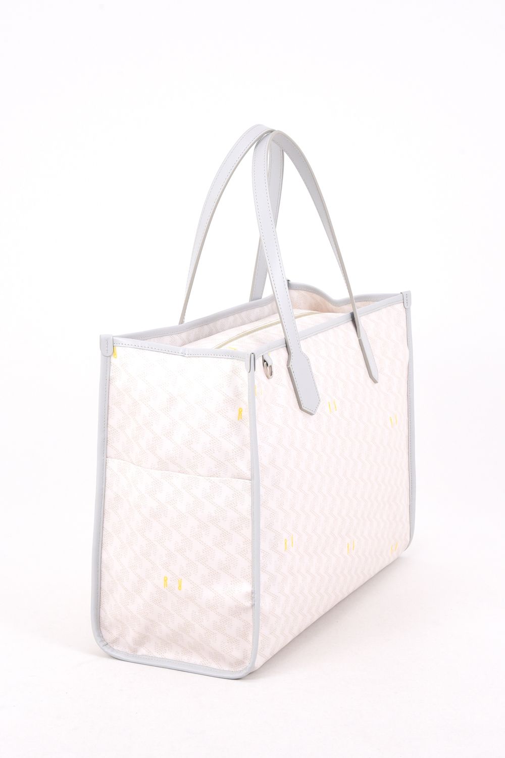 【26SS】  LANIUS SQUARE BIG (ラニウス スクエア ビッグ) / ブランドオリジナルテキスタイル ボストンバッグ （モノホワイト）*