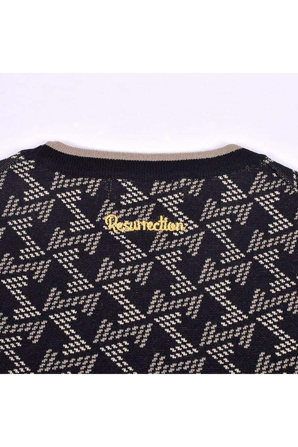 【25AW】【レディース】 GM JACQUARD LIGHT KNIT / GMジャカード クルーネック ライトニット (ブラック)*
