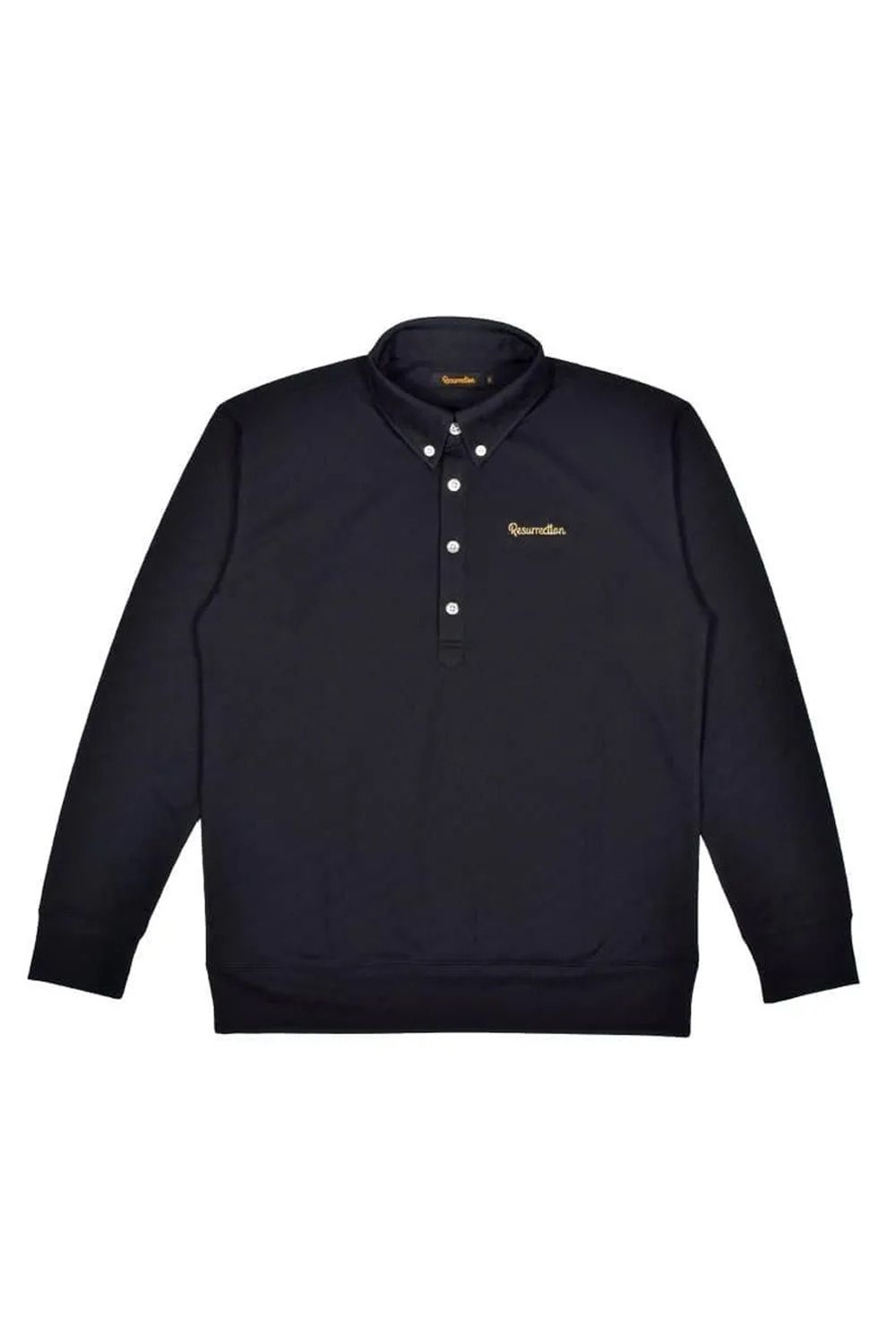 【26AW】 MENS GM JACQUARD POLO L/S / オリジナルテキスタイルジャガード 長袖 ボタンダウンポロシャツ (ブラック)*