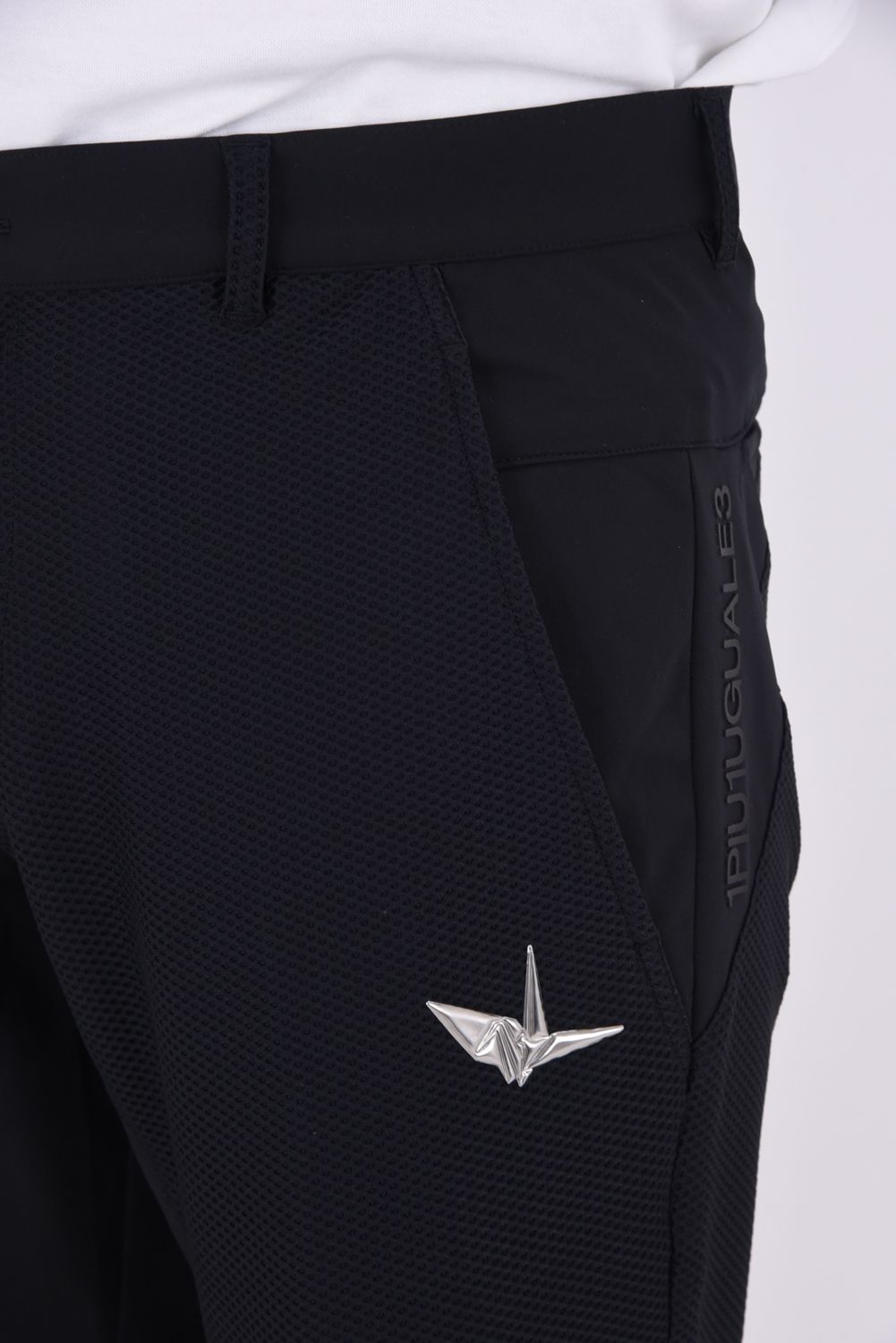 【25SS】 113 GOLF MESH SHORTS / ROICA素材 メッシュ ショートパンツ (ブラック)