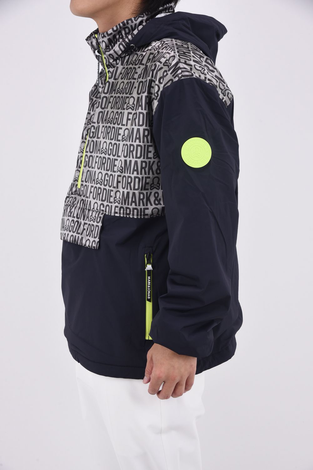 【25AW】 MATRIX SHIELD HALF ZIP JACKET / レターグラフィックジャカード ハーフジップ プルオーバージャケット (ブラック)