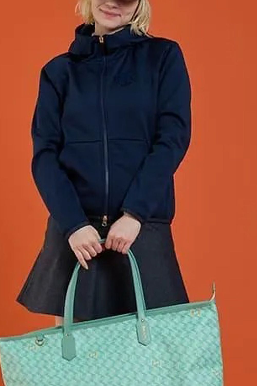 【25AW】 【レディース】 BRUSHED LOGO ZIP-UP HOODIE / ブラッシュロゴ ジップアップ パーカー (ネイビー)*