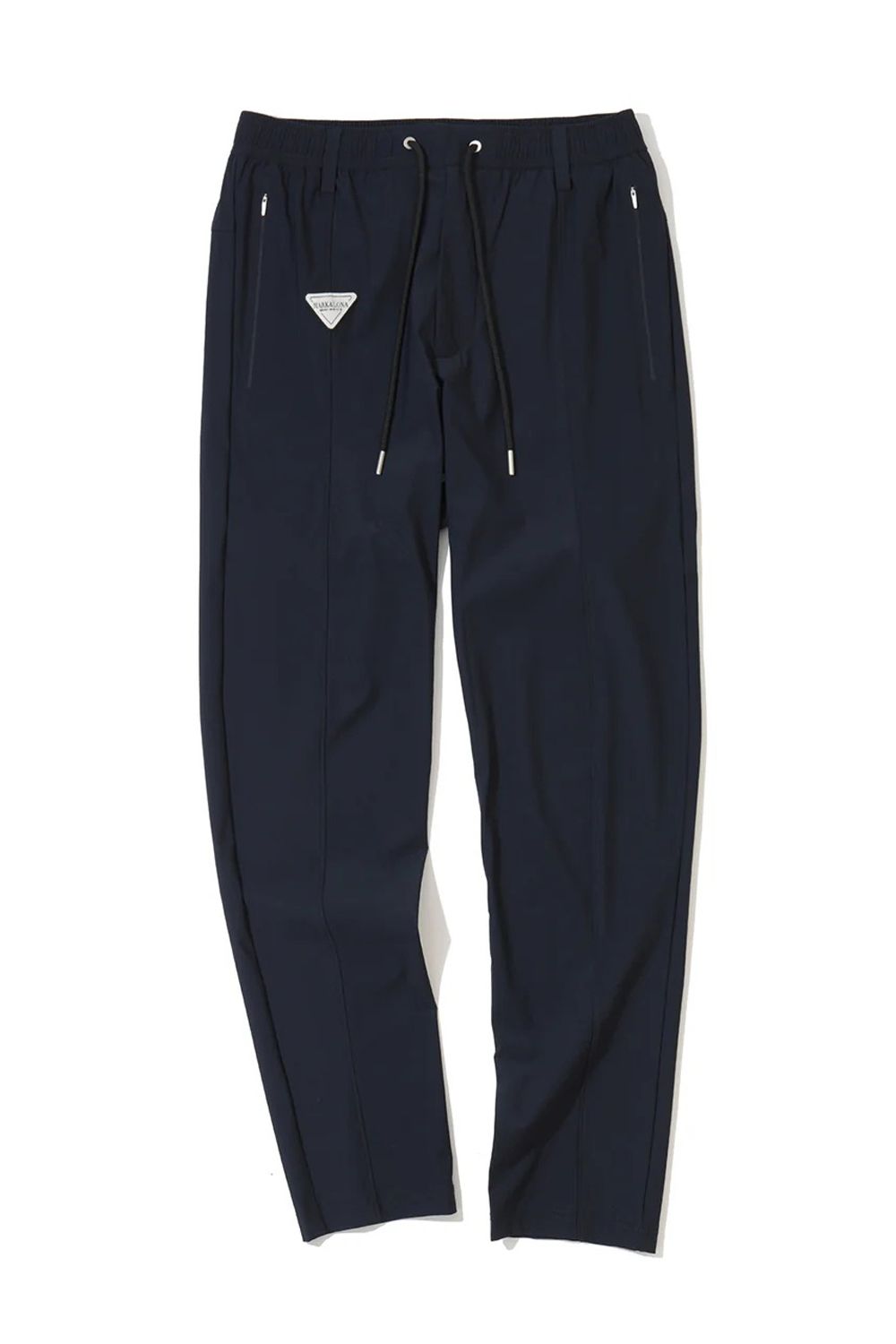 【26SS】【CODE COLLECTION】 THPT / ストレッチナイロンタフタ ジャカードテープ テーパードパンツ (ネイビー)