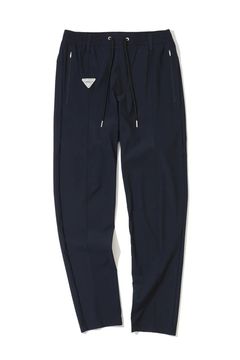 【26SS】【CODE COLLECTION】 THPT / ストレッチナイロンタフタ ジャカードテープ テーパードパンツ (ネイビー)