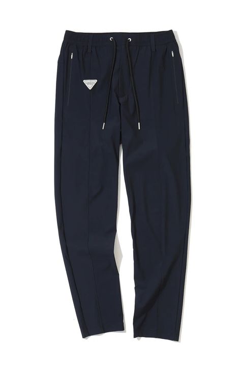 【26SS】【CODE COLLECTION】 THPT / ストレッチナイロンタフタ ジャカードテープ テーパードパンツ (ネイビー)