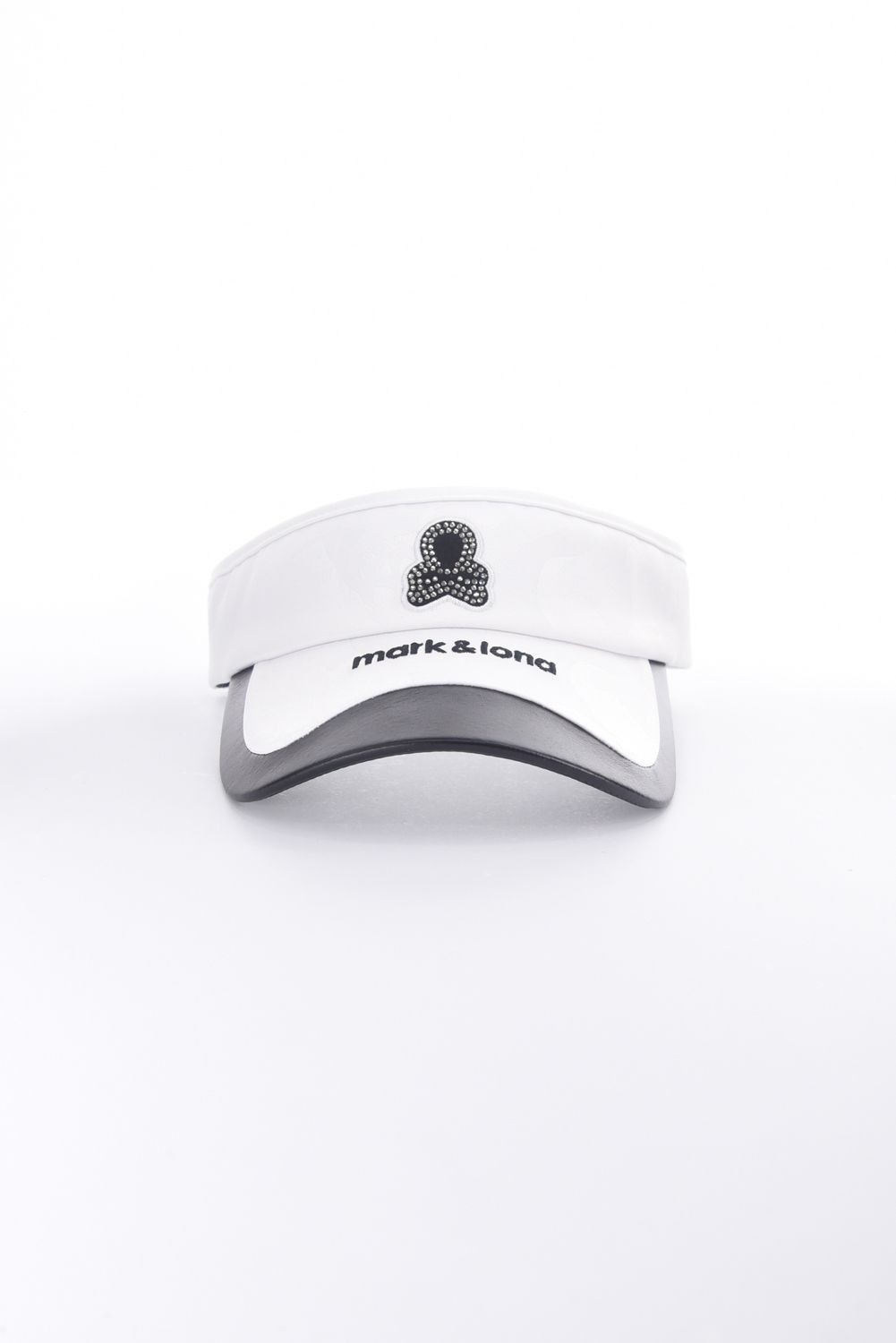 GAUGE CRYSTAL ICON VISOR / オリジナルカモジャカード 異素材切り替え サンバイザー (ホワイト)