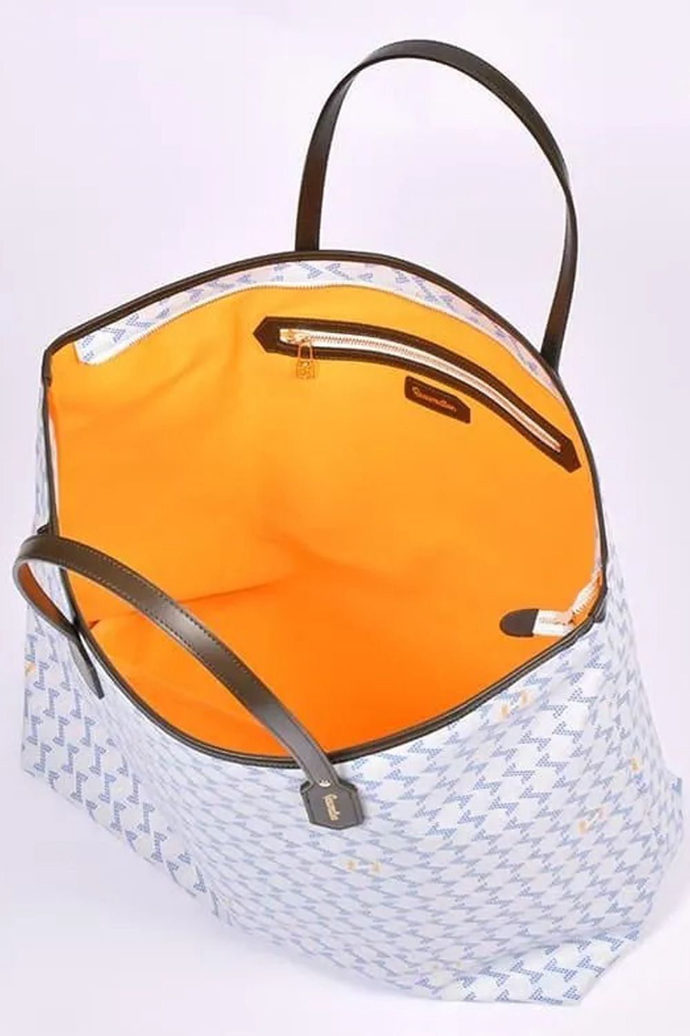 LANIUS WIDE (ラニウス ワイド) / ブランドオリジナルテキスタイル ワイドトートバッグ (アクア)*