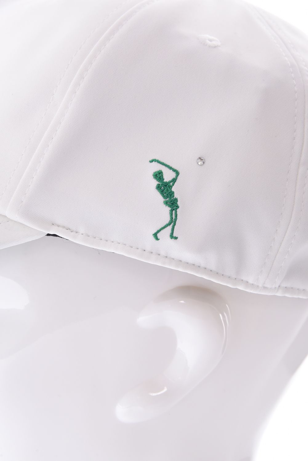 【26SS】 IRON SKULL CRYSTAL ACCENT CAP / アイアンスカル ブランドロゴ刺繍 ベースボールキャップ (アイボリー)