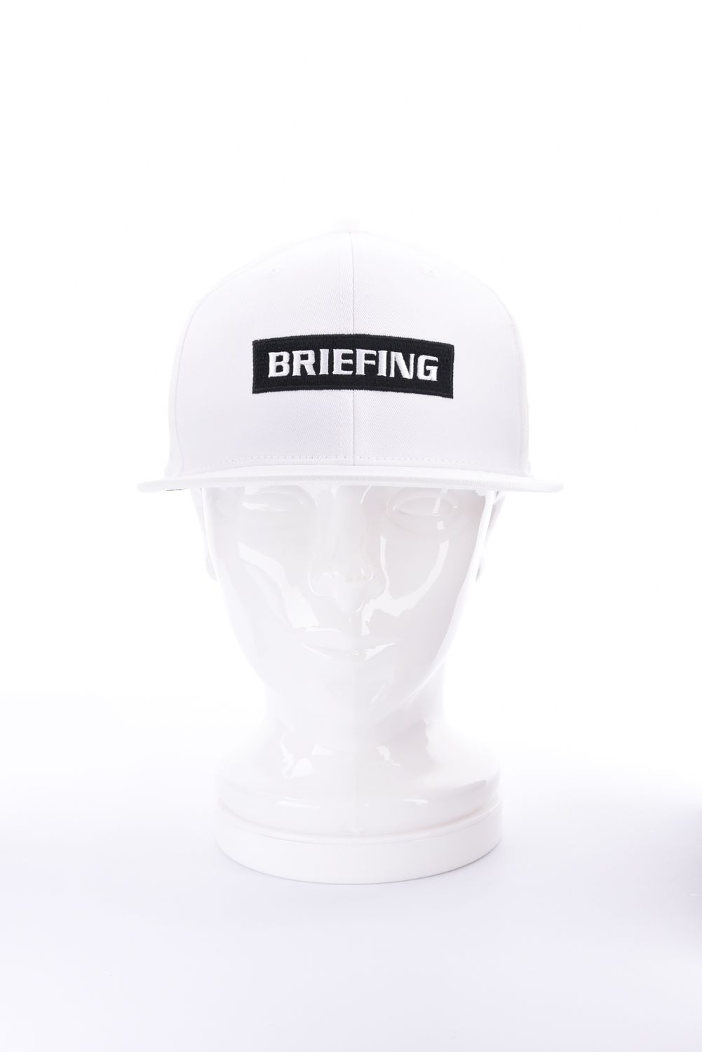 【26AW】 MEN’S BOX LOGO FLAT VISOR CAP / ボックスロゴ刺繍 フラットキャップ (ホワイト)