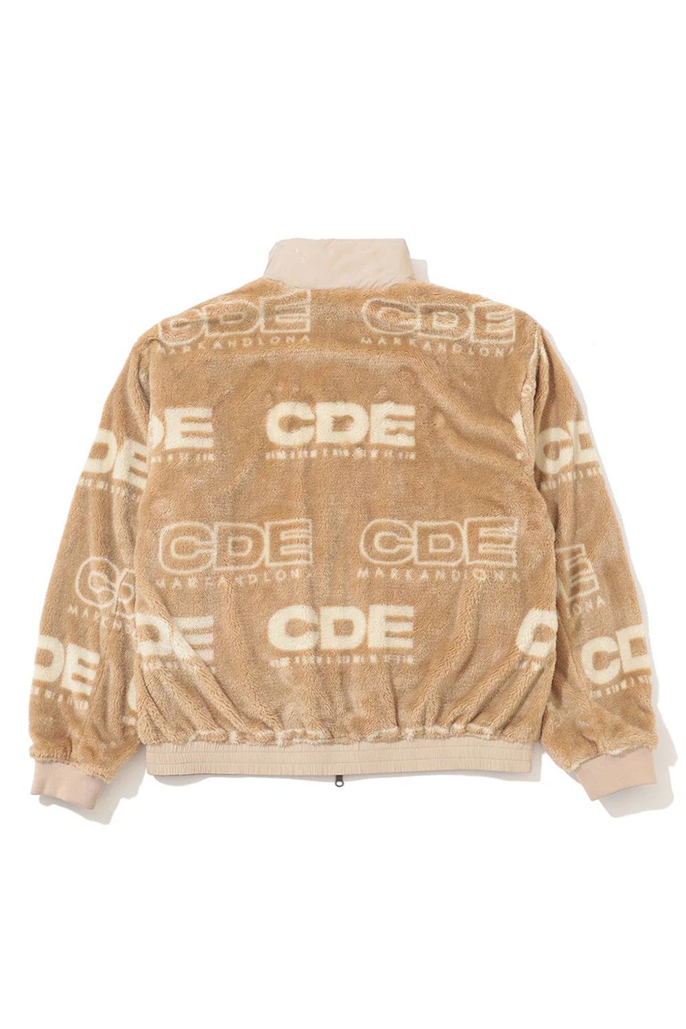 【2025AW】【CDEシリーズ】 DSBJ / ナイロンタフタ ボアジャカード リバーシブル ジップブルゾン (ベージュ)