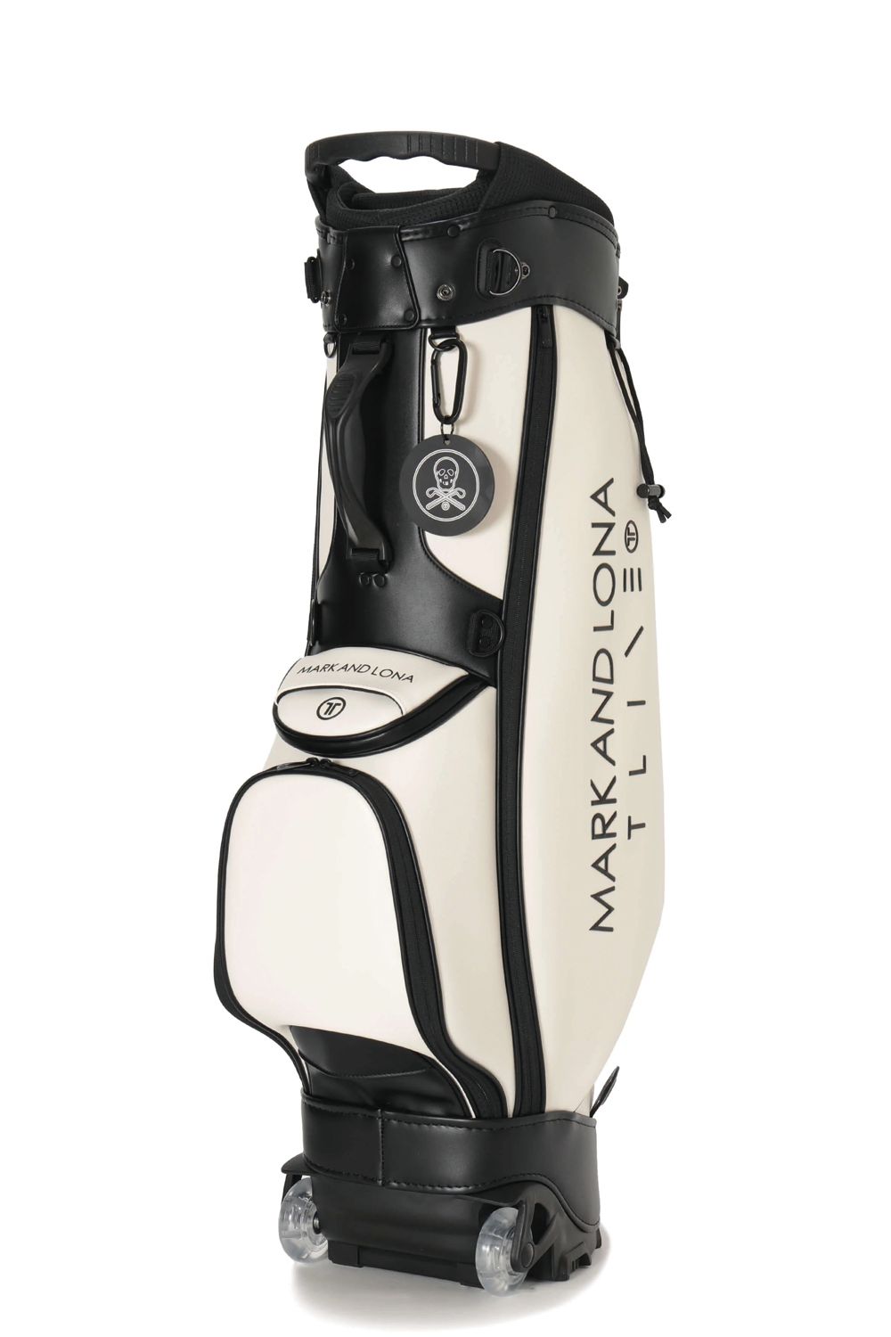 【26SS】【T-LINE】【銀行振込・代金引換不可】【返品・交換不可】 VELOCITY ROLL HYBRID STAND BAG / モノトーン シンセティックレザー スタンドタイプ キャスター付きキャディバッグ (ホワイト)