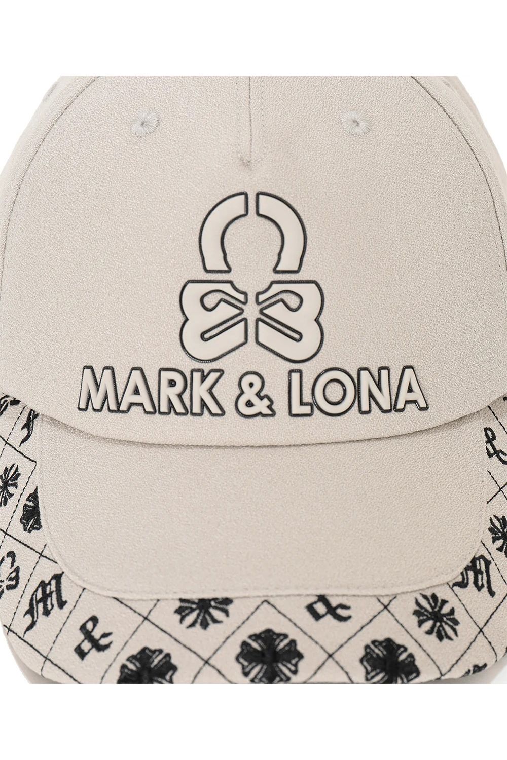 【26AW】 OBLIVION JACQUARD CAP / 3Dブランドロゴ モノグラムパターン刺繍 ベースボールキャップ (シルバーグレー)