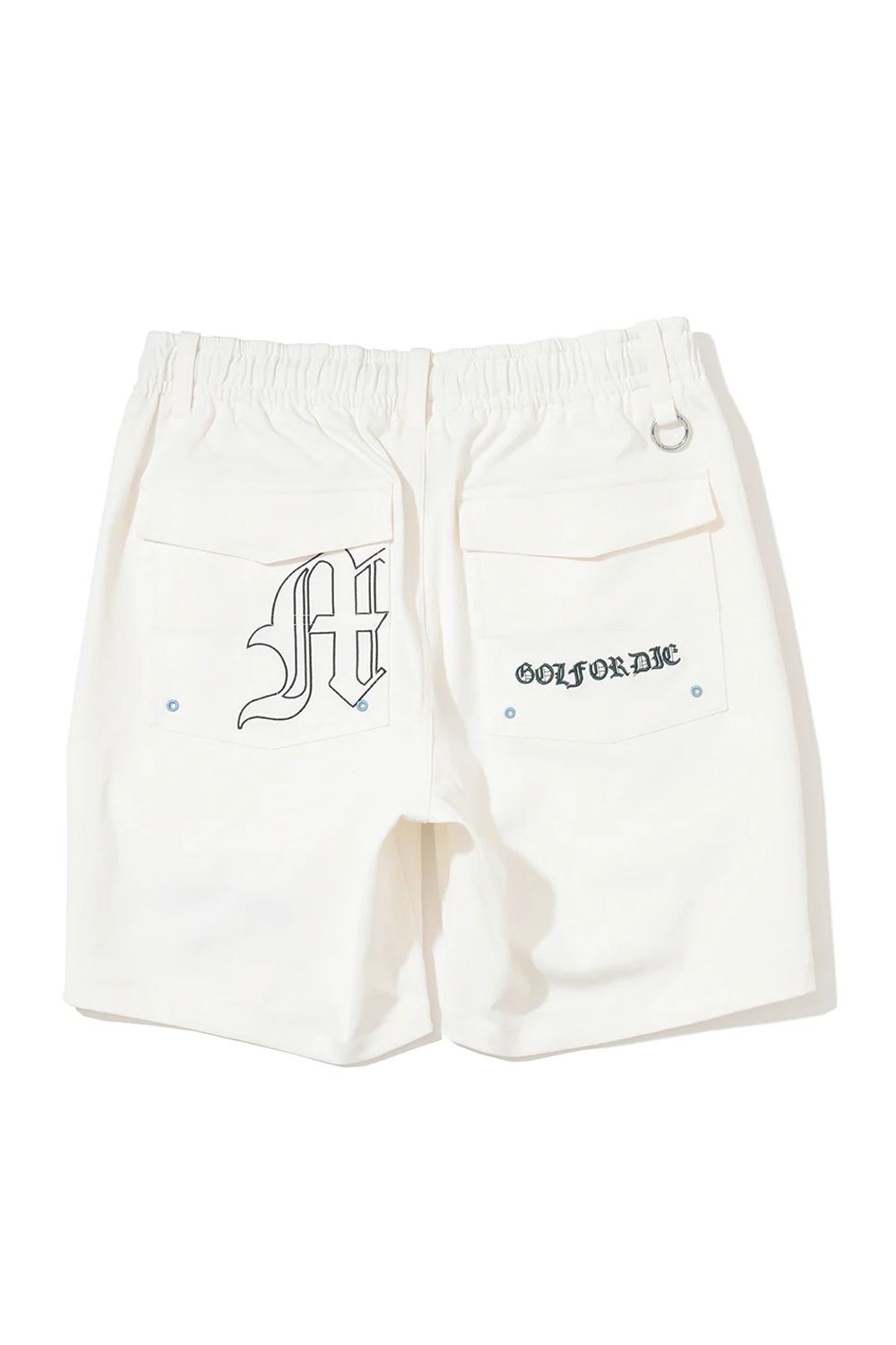 【26SS】 SOVEREIGN UTILITY TWILL SHORTS / ポリエステルツイル ブラックレターフォントロゴ ショートパンツ (ホワイト)