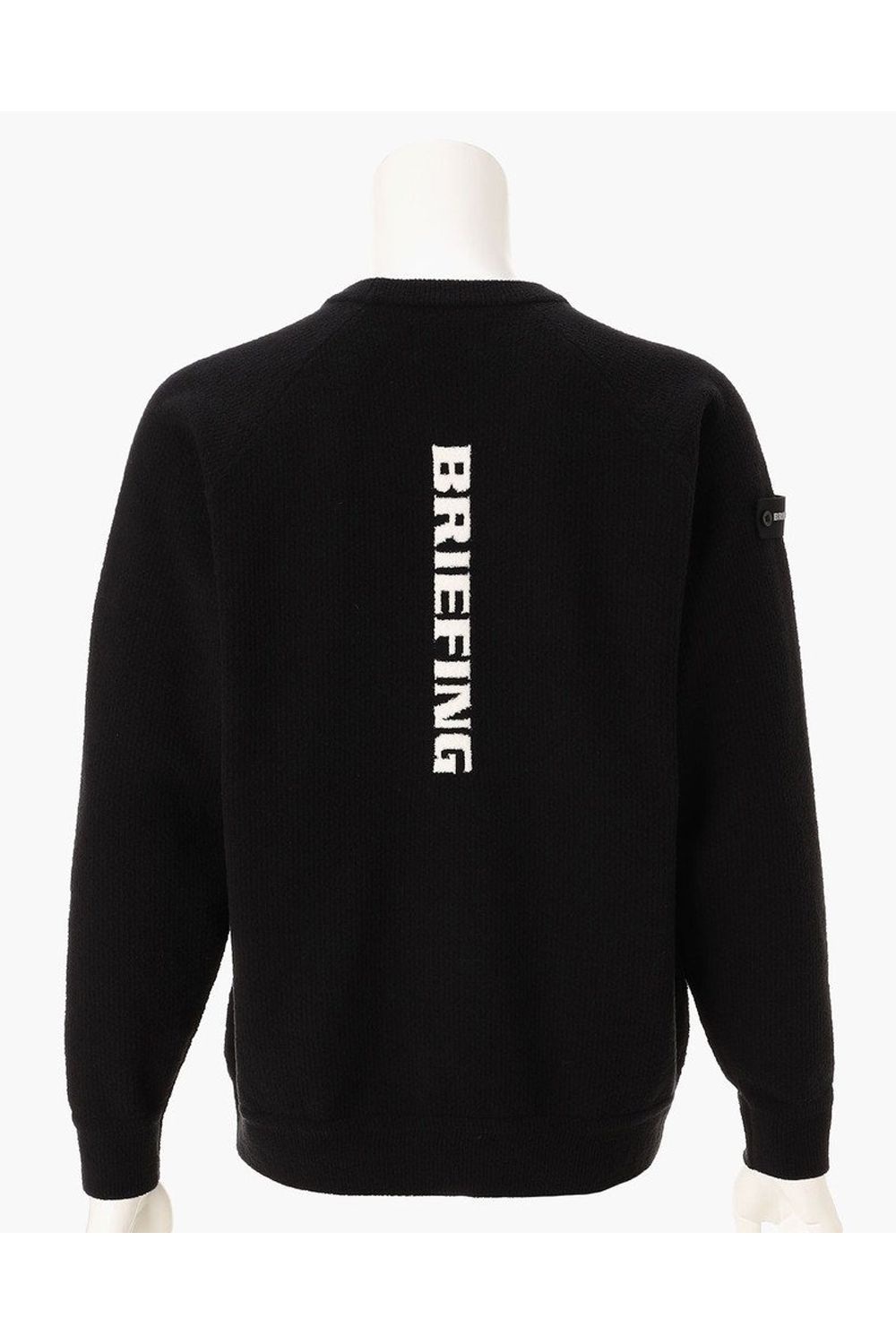 【26AW】 MEN’S AIRY YARN KNIT CREWNECK / エアリーファブリック ブランドロゴ クルーネックニット (ブラック)
