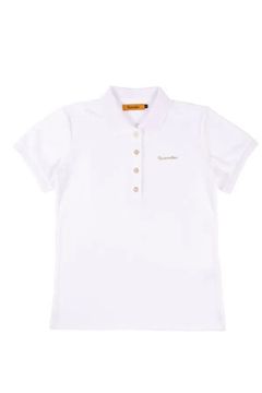 【26AW】【レディース】 GM JACQUARD POLO / オリジナルテキスタイルジャガード ポロシャツ (ホワイト)*