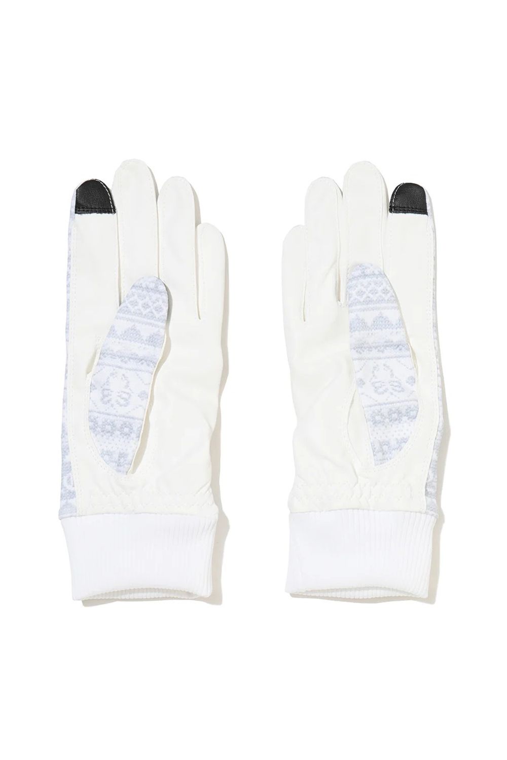 【26AW】 SCOTT WINTER GLOVES / フェアアイルパターン 防風素材 両手ゴルフグローブ (ホワイト)