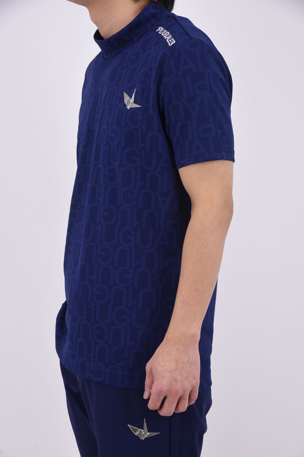 【26SS】 JACQUARD MOCK NECK  / ジャガード モックネック (ネイビー)