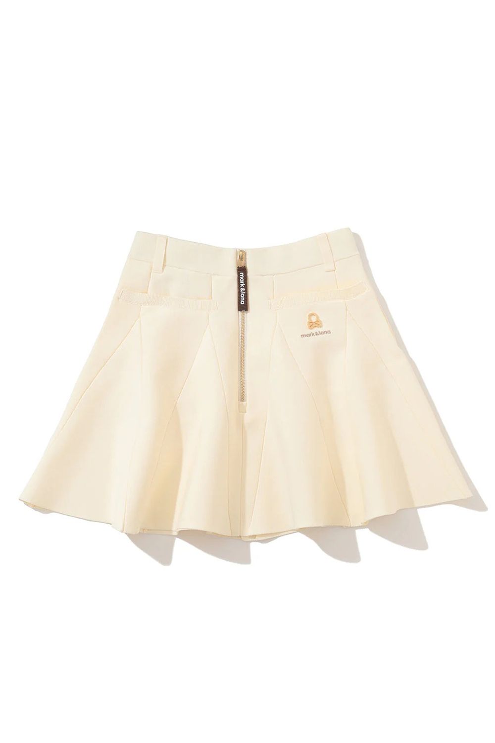 【25AW】【レディース】 ALLURE KNIT SKIRT / ブランドロゴ刺繍 ミラノリブニット フレアスカート (インナーパンツ付き) (オフホワイト)