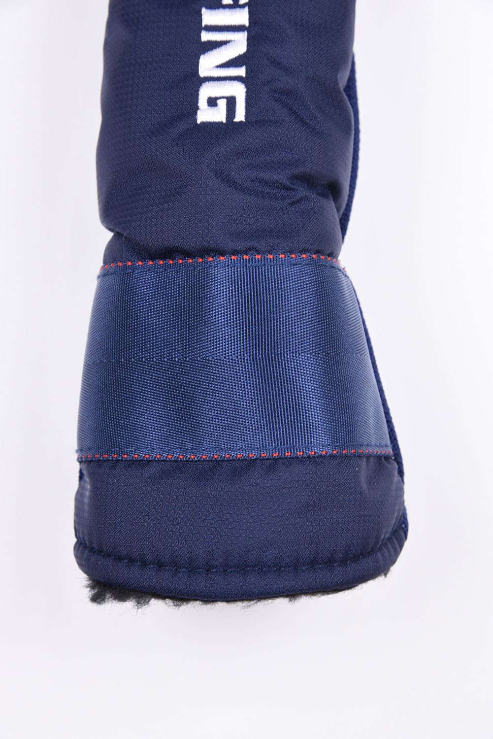 【26SS】 LOGO KNIT UTILITY COVER / 異素材ハイブリッド ユーティリティカバー (ネイビー)