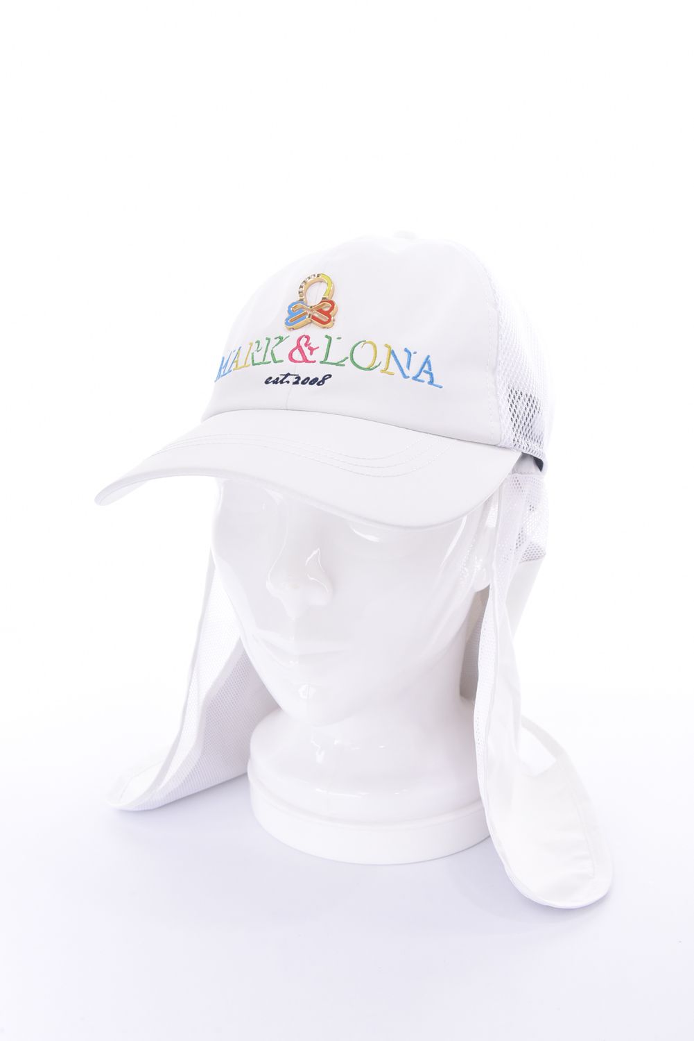 【26SS】 CHOROMA ICON SUN SHIELD CAP / マルチカラー刺繍 サンシールド付き メッシュキャップ (ホワイト)