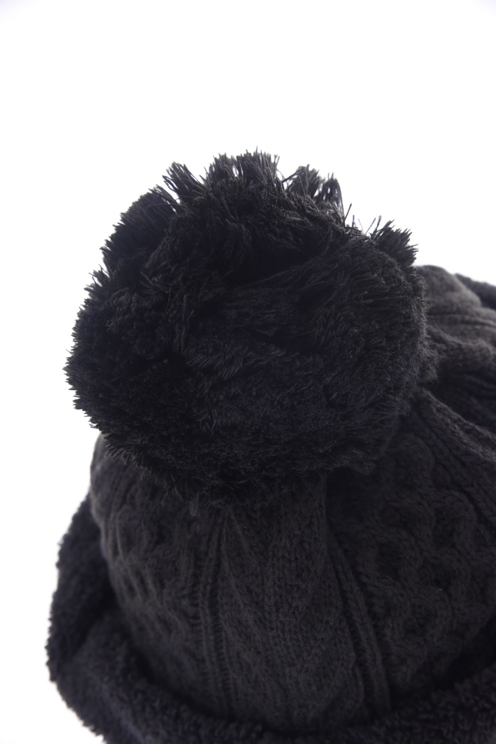 VISOR KNIT CAP / バイザー ニットキャップ（ネックウォーマー付き） (ブラック)