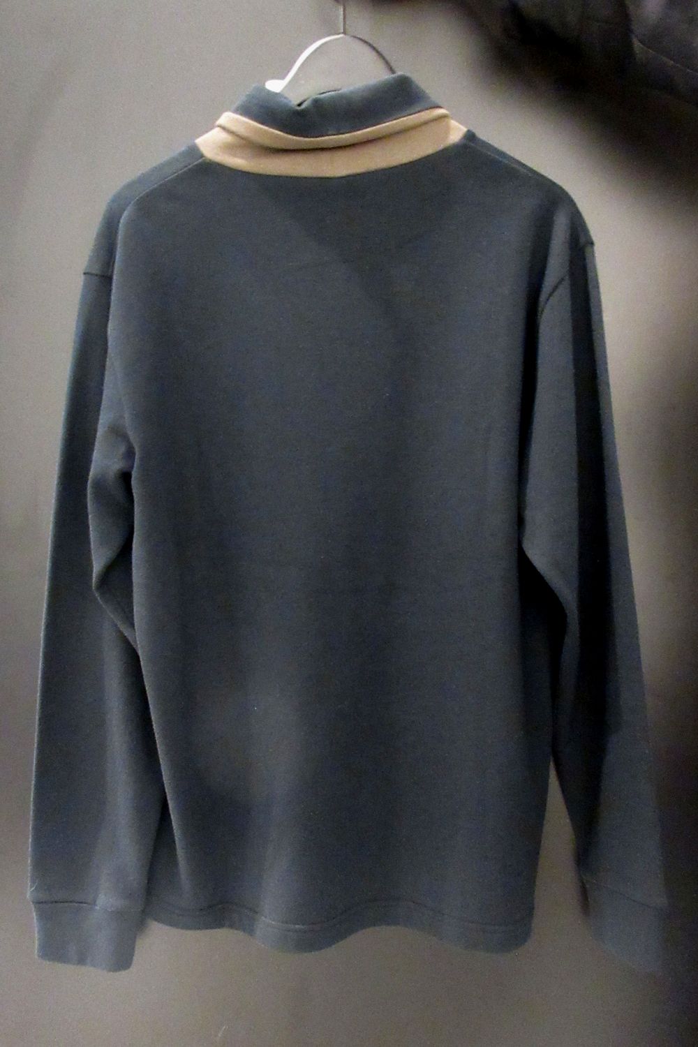【26AW】 SOFT BULKY LAYERED HIGH NECK SHIRTS / レイヤード風 ロングスリーブ モックネックTシャツ (ブラック) (10月中旬入荷予定）