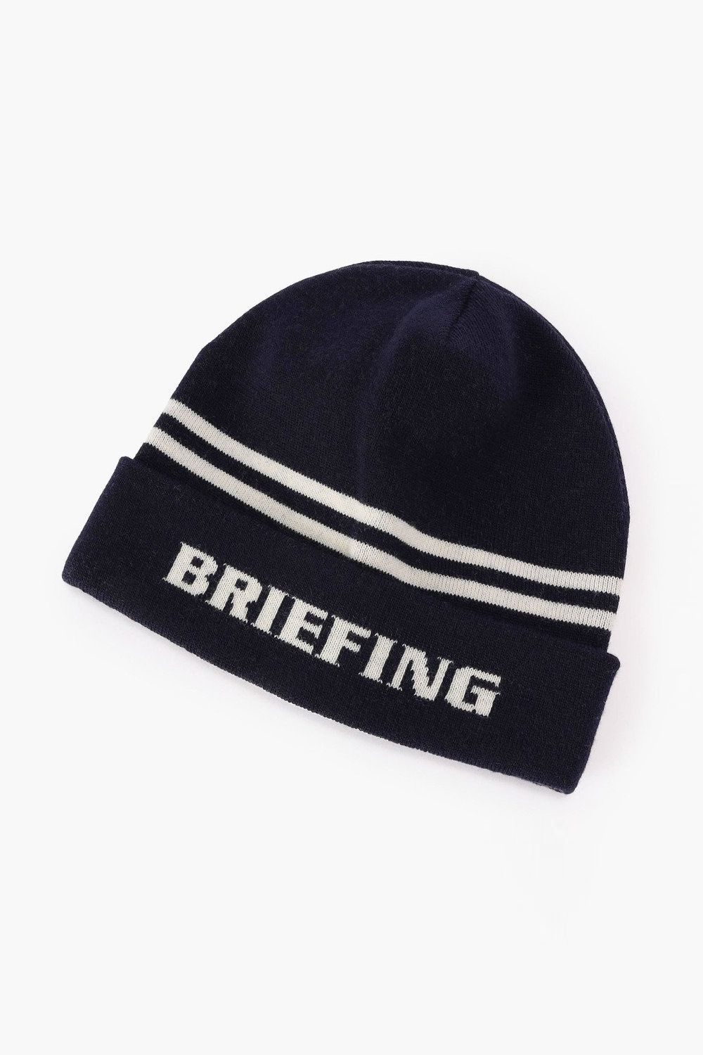 【26AW】 MEN’S WR WOOL KNIT DOUBLE LINE LOGO BEANIE / ブランドロゴ ダブルライン ニットビーニー (ネイビー)