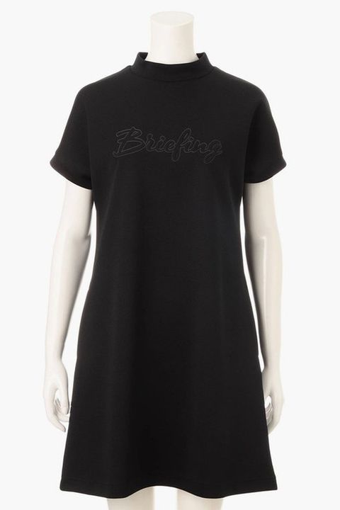 【26SS】【レディース】 WS STITCHED 3D LOGO DRESS / 3Dブランドロゴ ワントーン ハイネックワンピース (ブラック)