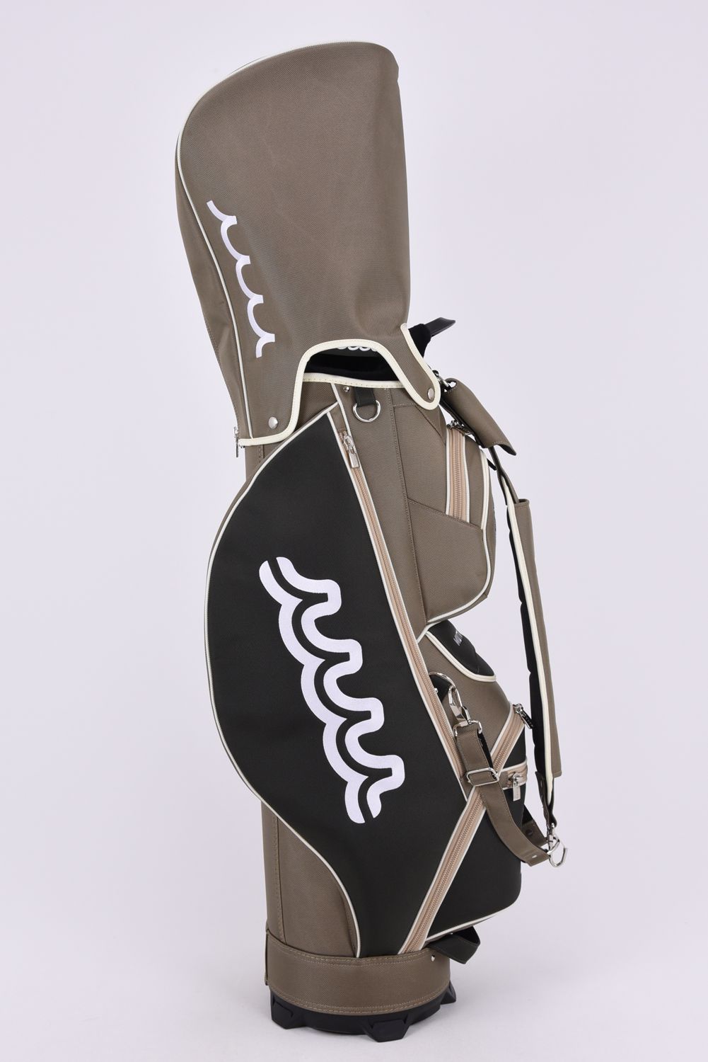 【26AW】 DUAL MAG PRO POLY COMBO CADDY BAG & HEAD COVER / ナイロン バイカラー カートタイプ キャディバッグ&ヘッドカバーセット (カーキ)