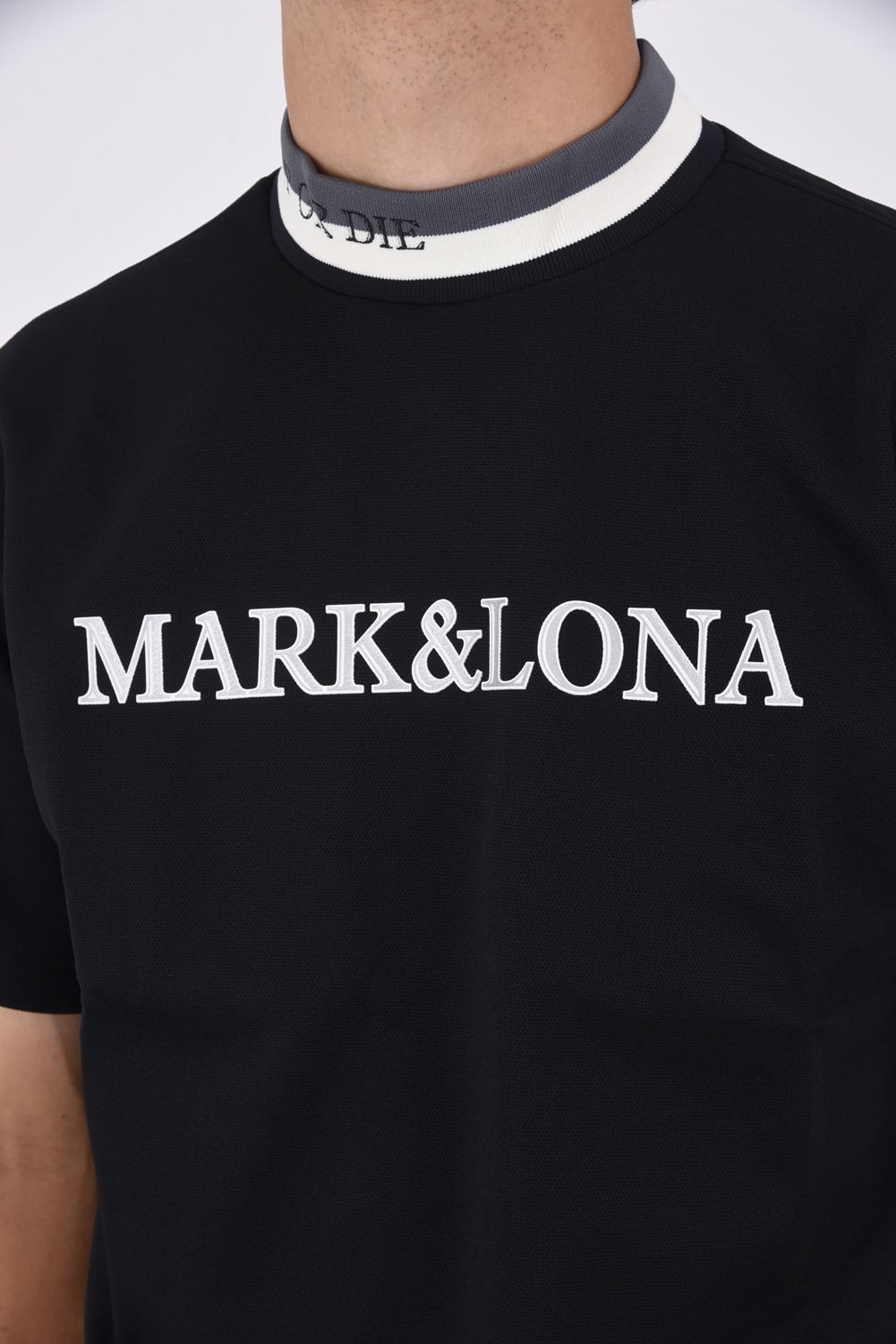 ATLANTIS MOCK TEE / ロゴプリント モックネック (ブラック)
