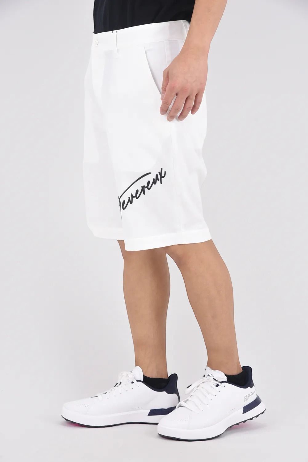 【26SS】 DVG LOGO HALF PANTS / ブランドロゴ イージーケア ショートパンツ (ホワイト)
