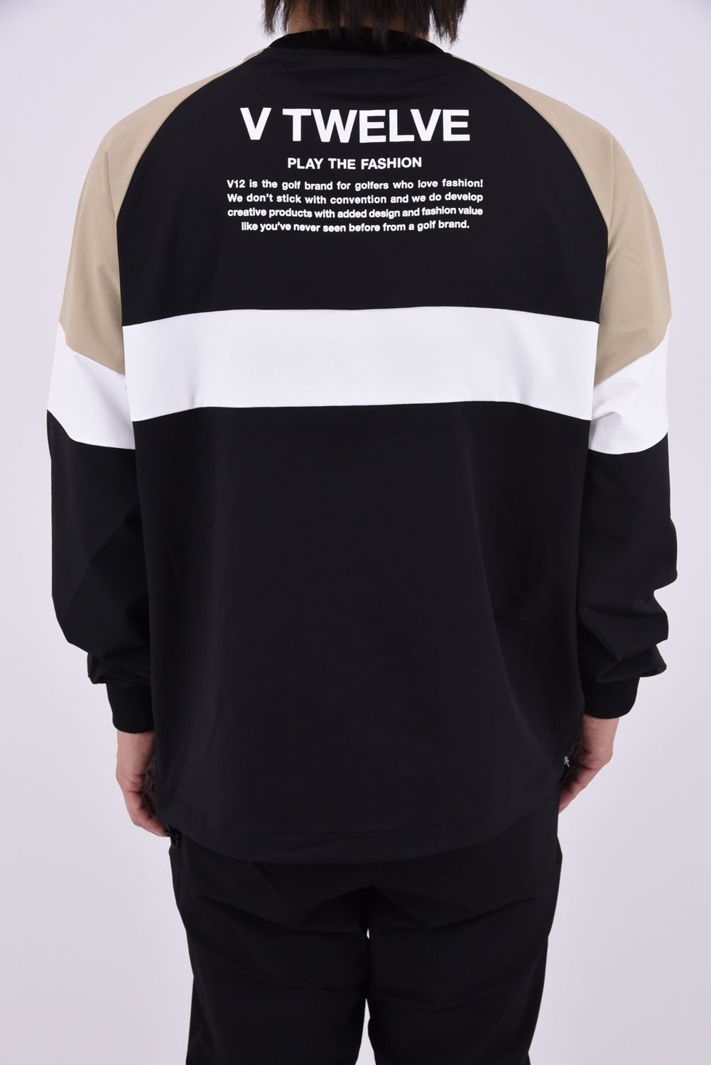 【26AW】 WB SWITCH JKT / ツートーン ブランドロゴ ナイロンジャケット (ブラック)