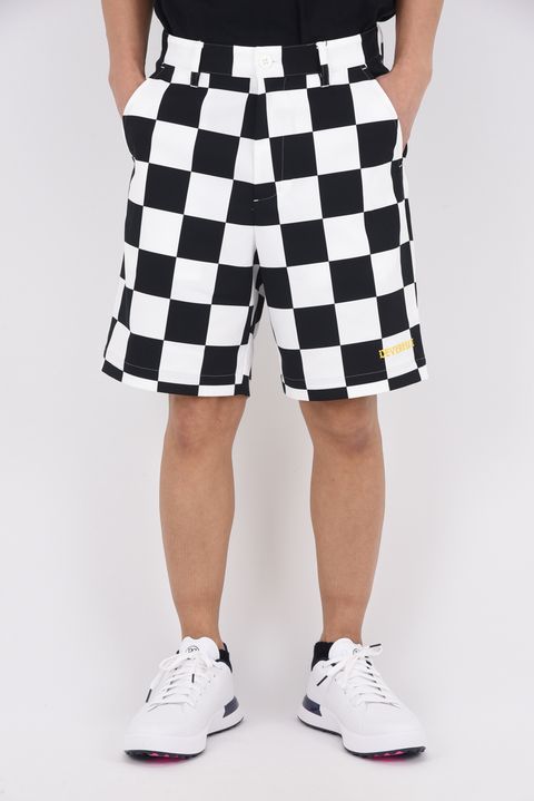【26SS】 DVG CHECK MATE HALF PANTS / チェッカー ショートパンツ (ブラック)