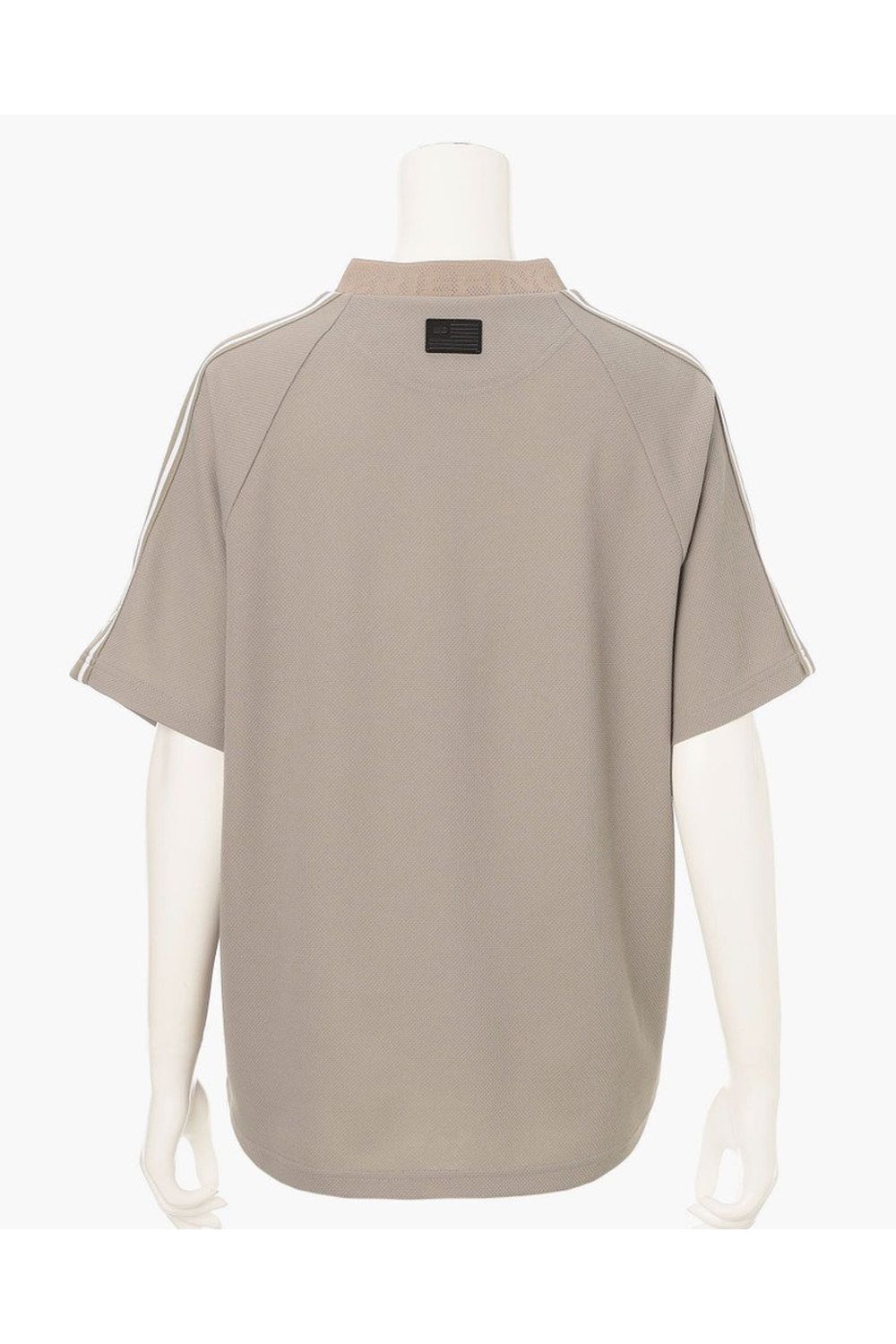 【26SS】【レディース】 WOMEN’S LINE HIGHNECK RF / カノコ生地 ラインロゴテープ リラックスフィット モックネックTシャツ (ライトブラウン)