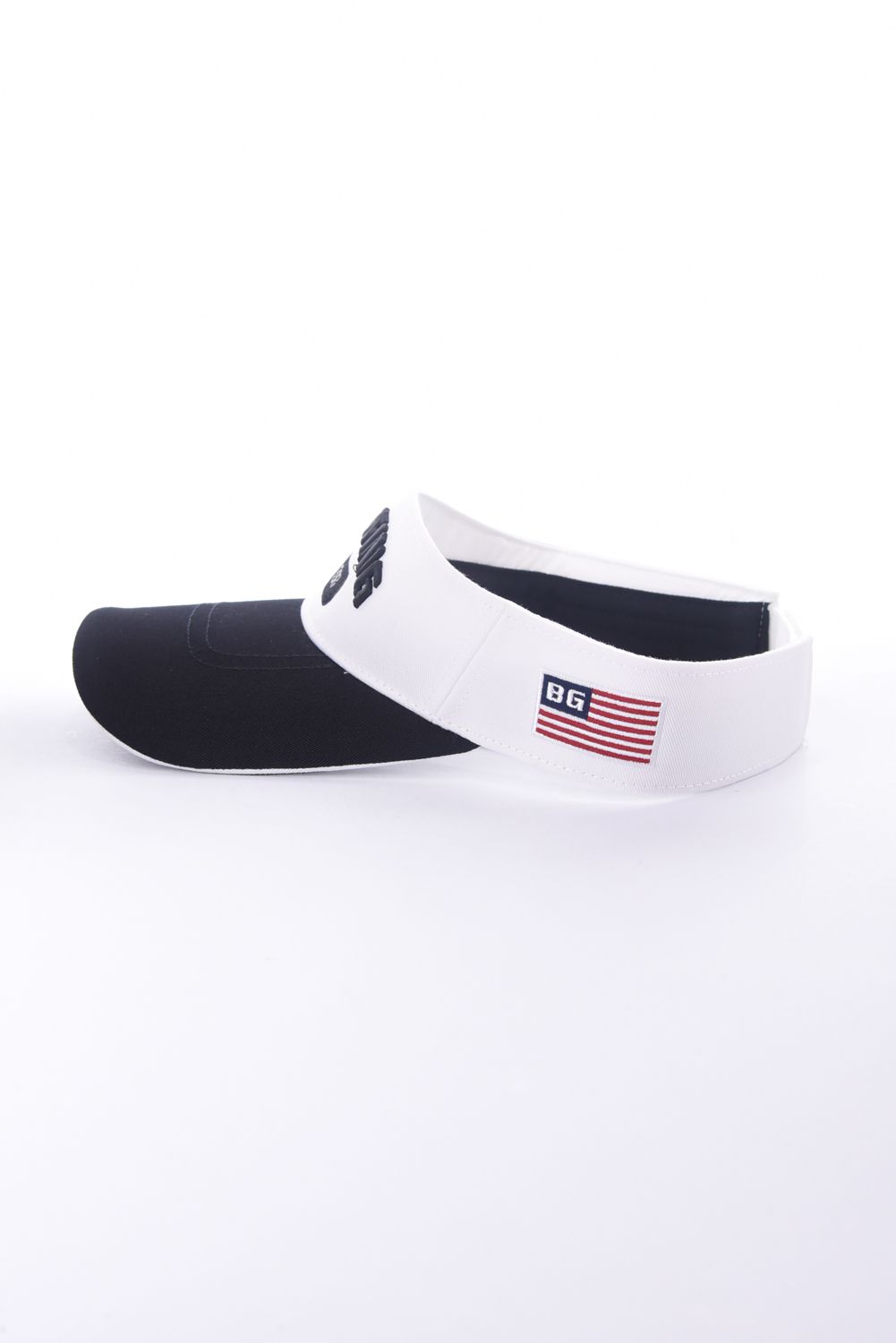 【26SS】 MEN'S COLLEGE LOGO VISOR / カレッジ風ロゴ バイカラー サンバイザー (ホワイト)