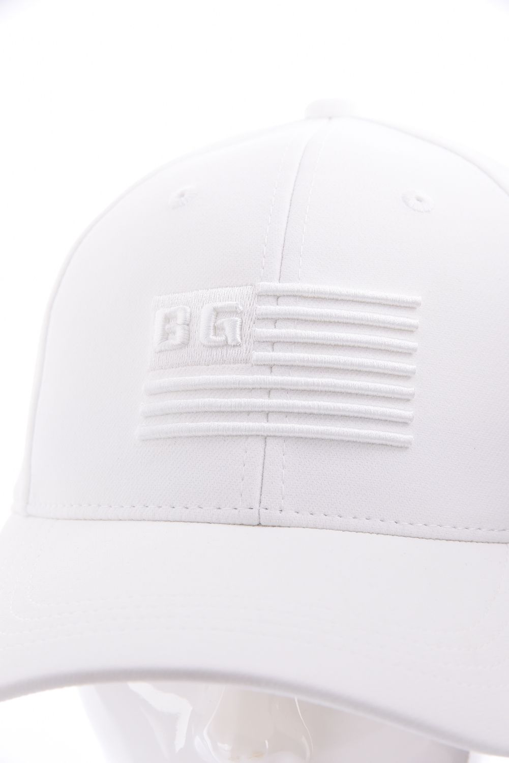 【26AW】 MEN’S BG FLAG CAP / フラッグモチーフ刺繍 キャップ (ホワイト)
