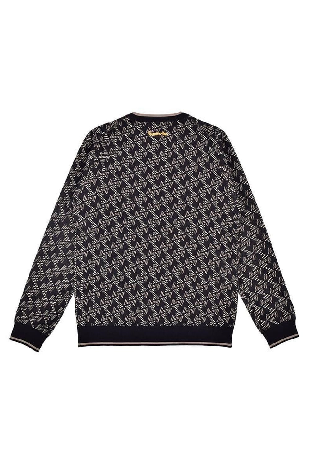 【25AW】【レディース】 GM JACQUARD LIGHT KNIT / GMジャカード クルーネック ライトニット (ブラック)*
