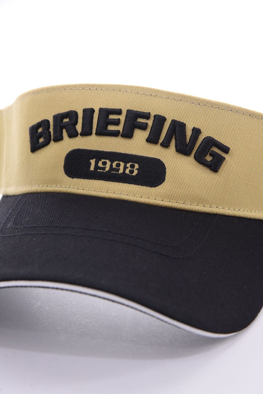 【26SS】 MEN'S COLLEGE LOGO VISOR / カレッジ風ロゴ バイカラー サンバイザー (ベージュ)