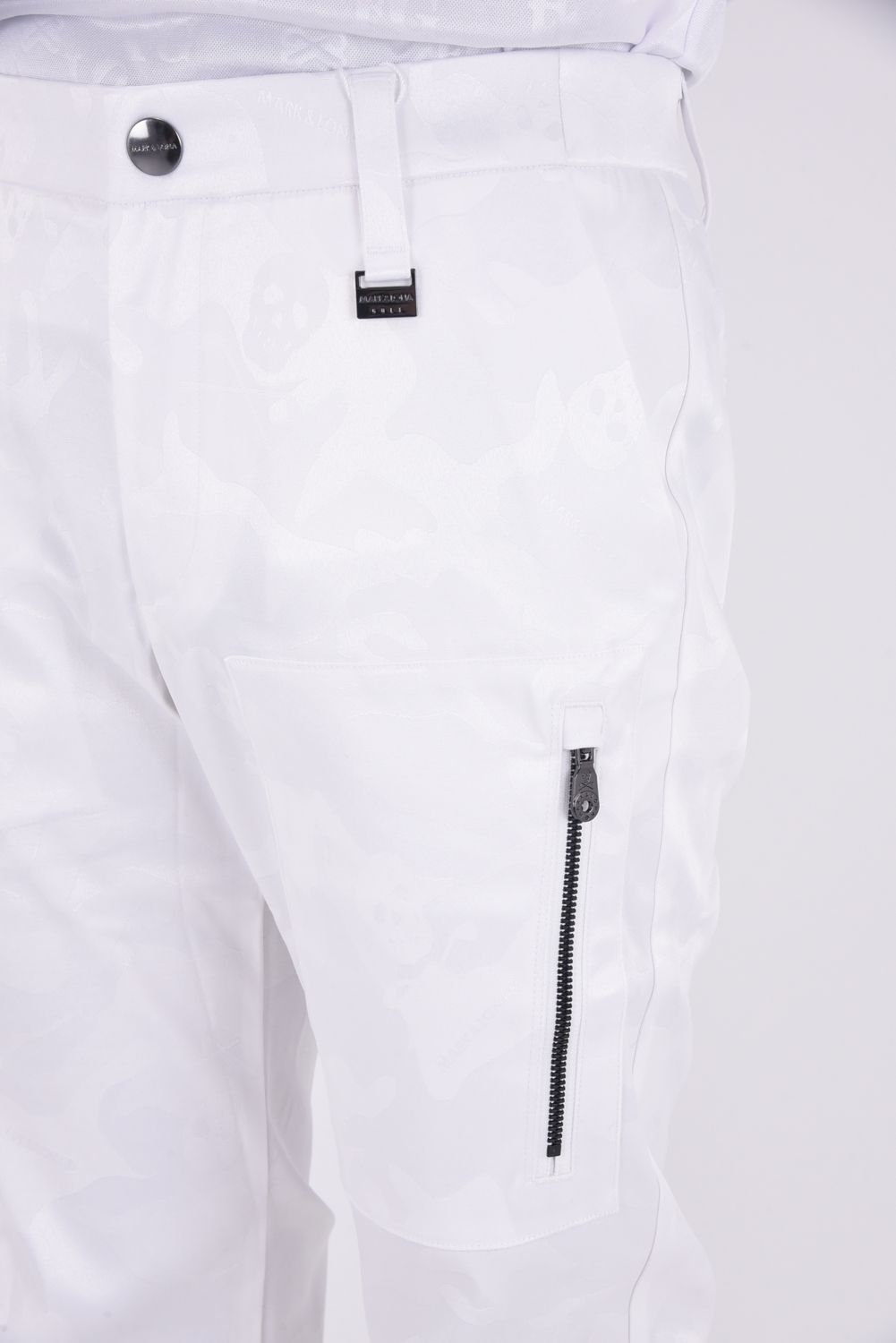 【2025AW】 GAUGE STRETCH JACQUARD PANTS / オリジナルカモジャカード ストレッチロングパンツ (ホワイト)