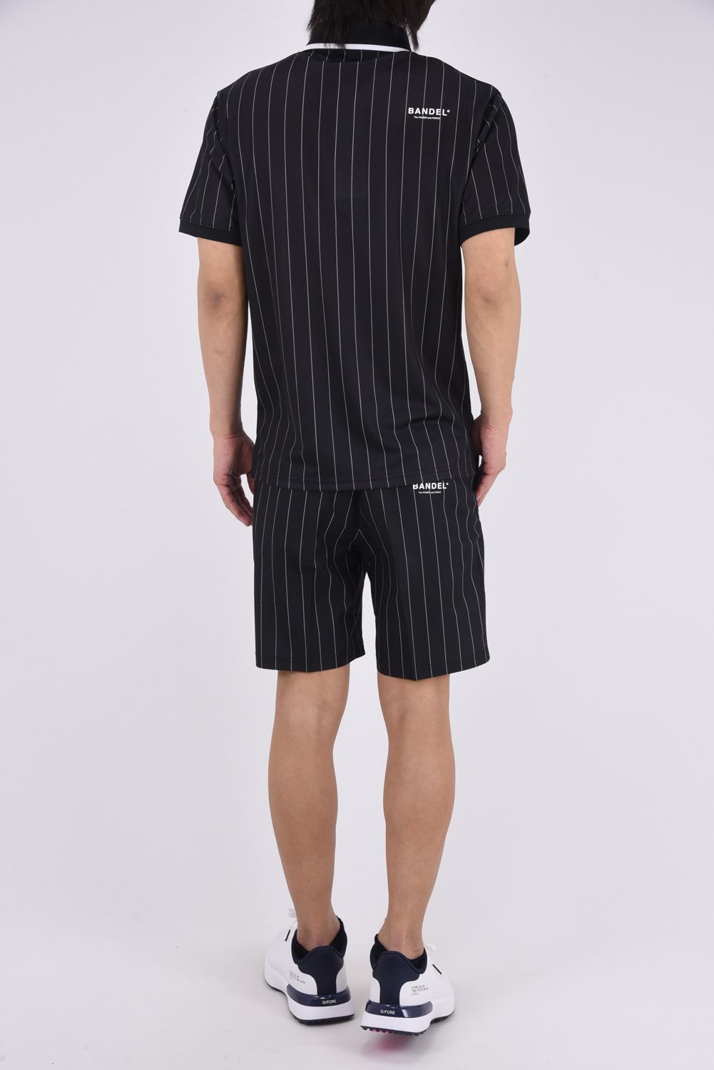 【26SS】 STRIPE TUCK HALF PANTS / ピンストライプ タックショートパンツ (ブラック)