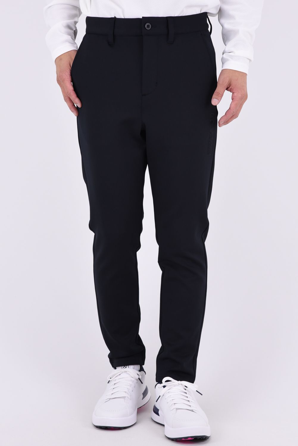 【26AW】 MS STITCHED 3D LOGO SLIM PANTS / ステッチ ロゴ スリム パンツ (ブラック)