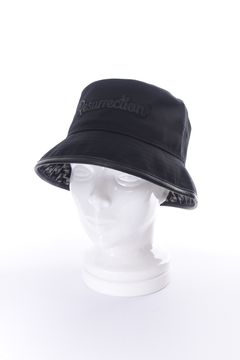 【26SS】 SYNTHETIC LEATHER BRIM BUCKET HAT / シンセティックレザーブリム バケットハット (ブラック)