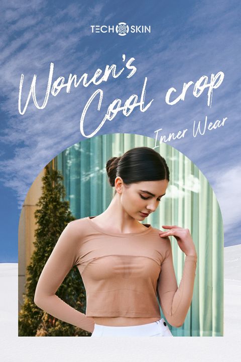 【26SS】【レディース】【返品・交換不可】 WOMENS COOL CROP INNERWEAR / クロップ丈 冷感素材 サマーインナーTシャツ (ベージュ)