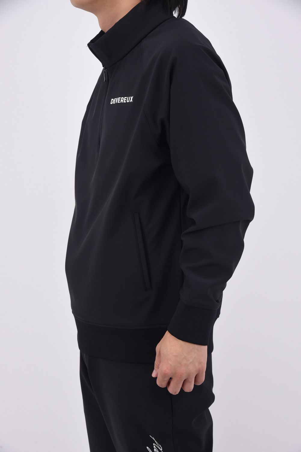 【25AW】 VALLY 3層 フリース ハーフジップ プルオーバー (ブラック)